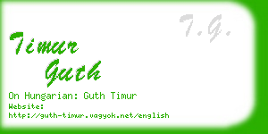 timur guth business card